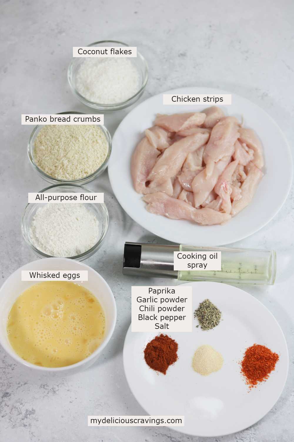 air fryer coconut chicken ingredients